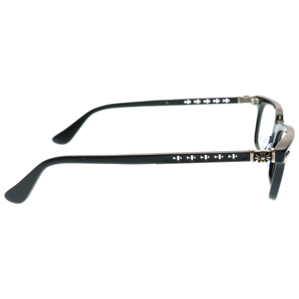 CHROME HEARTS(クロムハーツ) FUN HATCH 2-A クロステンプル スクエアフレームサングラス アイウェア 眼鏡 ブラック/クリア52口18-155