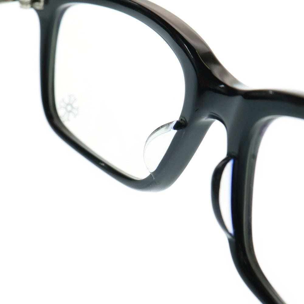 CHROME HEARTS(クロムハーツ) FUN HATCH 2-A クロステンプル スクエアフレームサングラス アイウェア 眼鏡 ブラック/クリア52口18-155