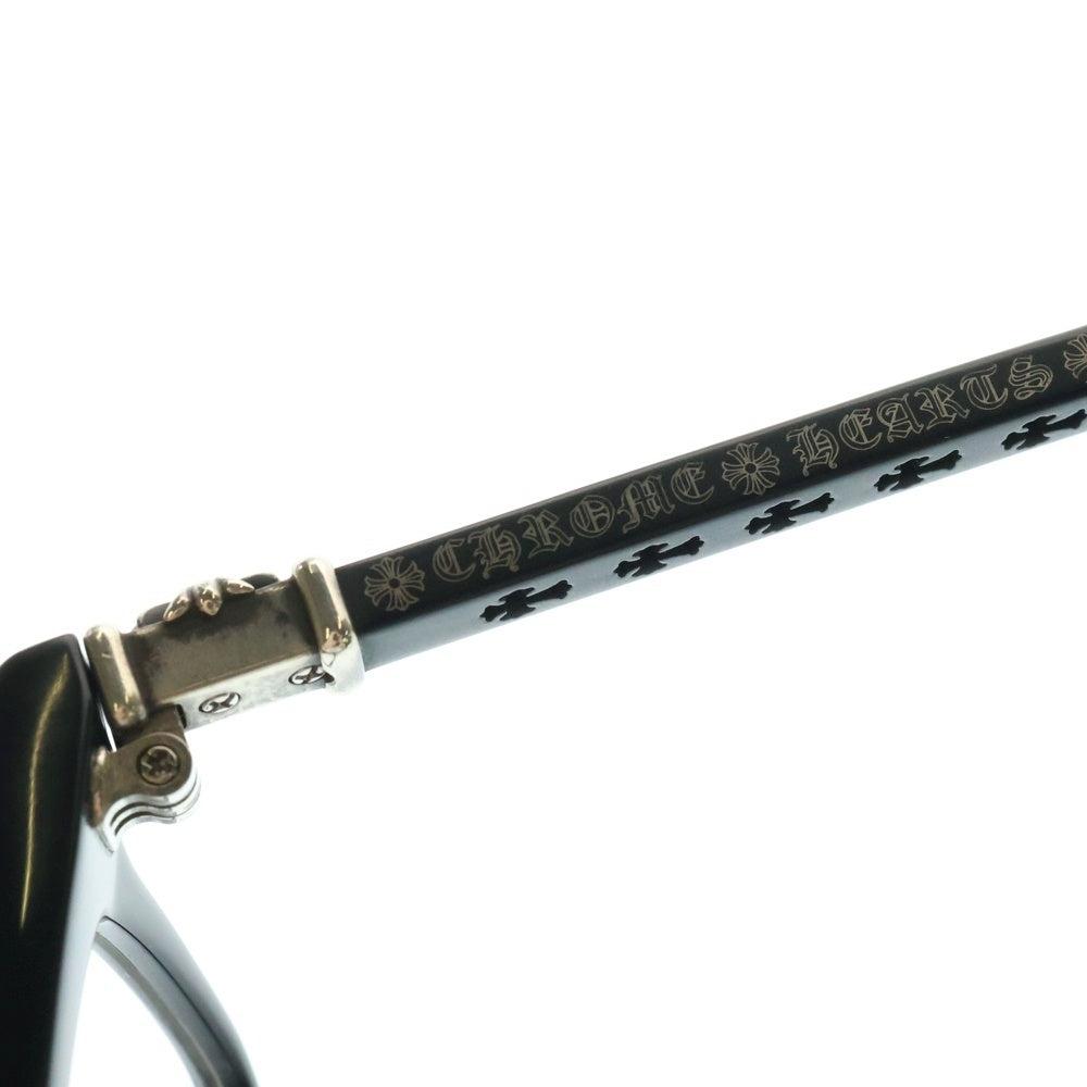 CHROME HEARTS(クロムハーツ) FUN HATCH 2-A クロステンプル スクエアフレームサングラス アイウェア 眼鏡 ブラック/クリア52口18-155