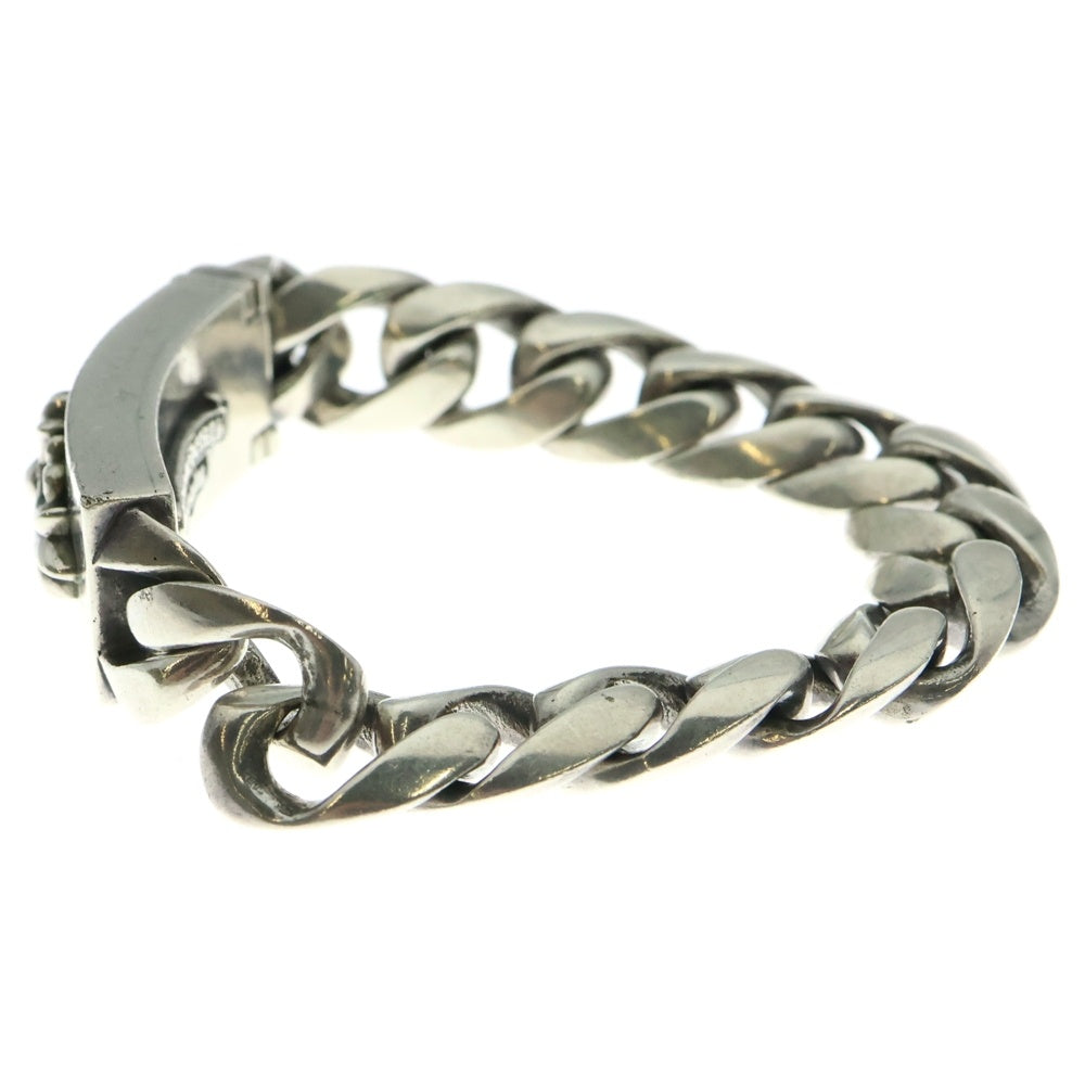 CHROME HEARTS(クロムハーツ) ID FLORAL CRS フローラルクロスIDクラシックリンク クリップ ブレスレット シルバー 13LINK BCA163