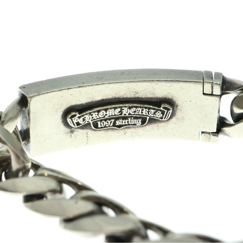 CHROME HEARTS(クロムハーツ) ID FLORAL CRS フローラルクロスIDクラシックリンク クリップ ブレスレット シルバー 13LINK BCA163
