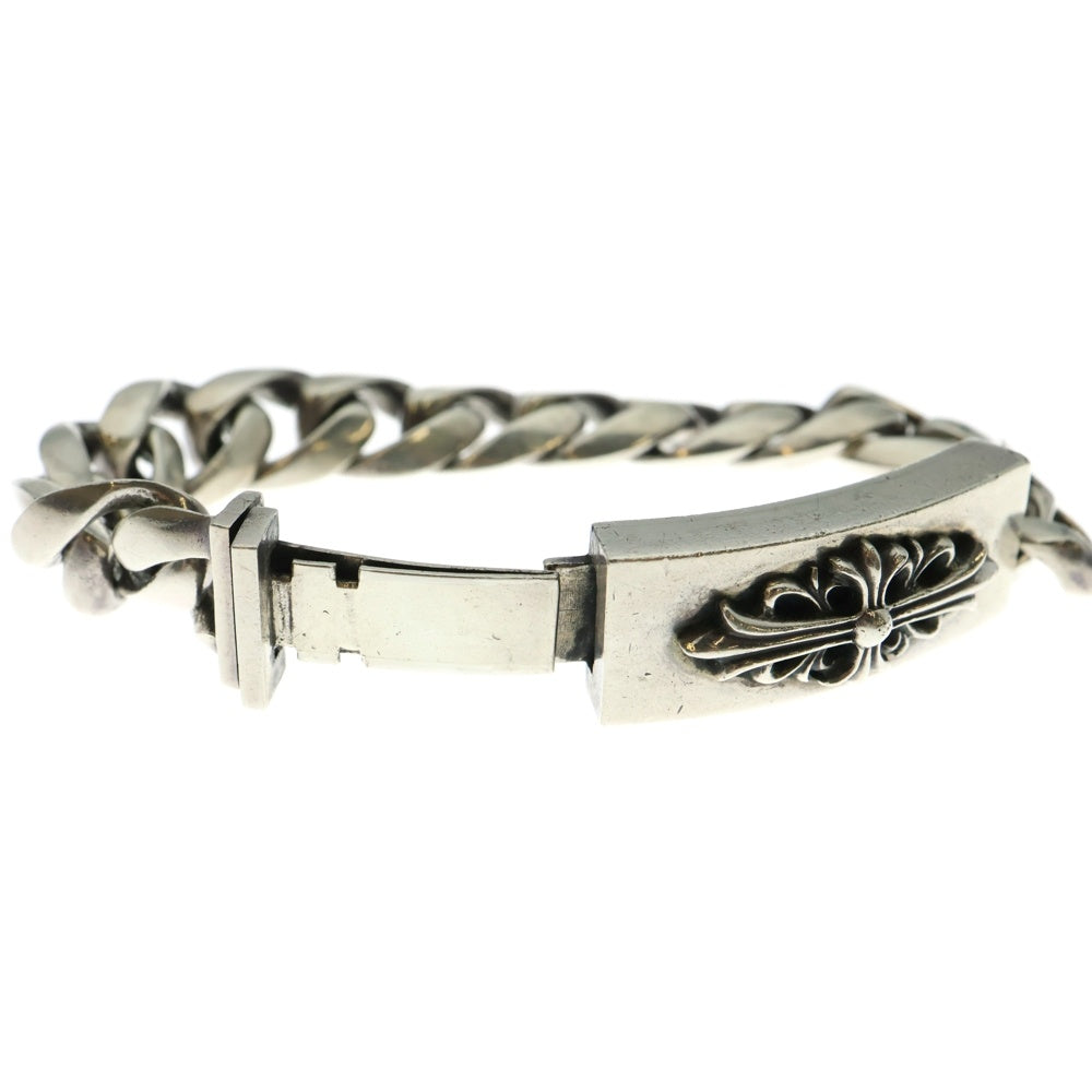 CHROME HEARTS(クロムハーツ) ID FLORAL CRS フローラルクロスIDクラシックリンク クリップ ブレスレット シルバー 13LINK BCA163
