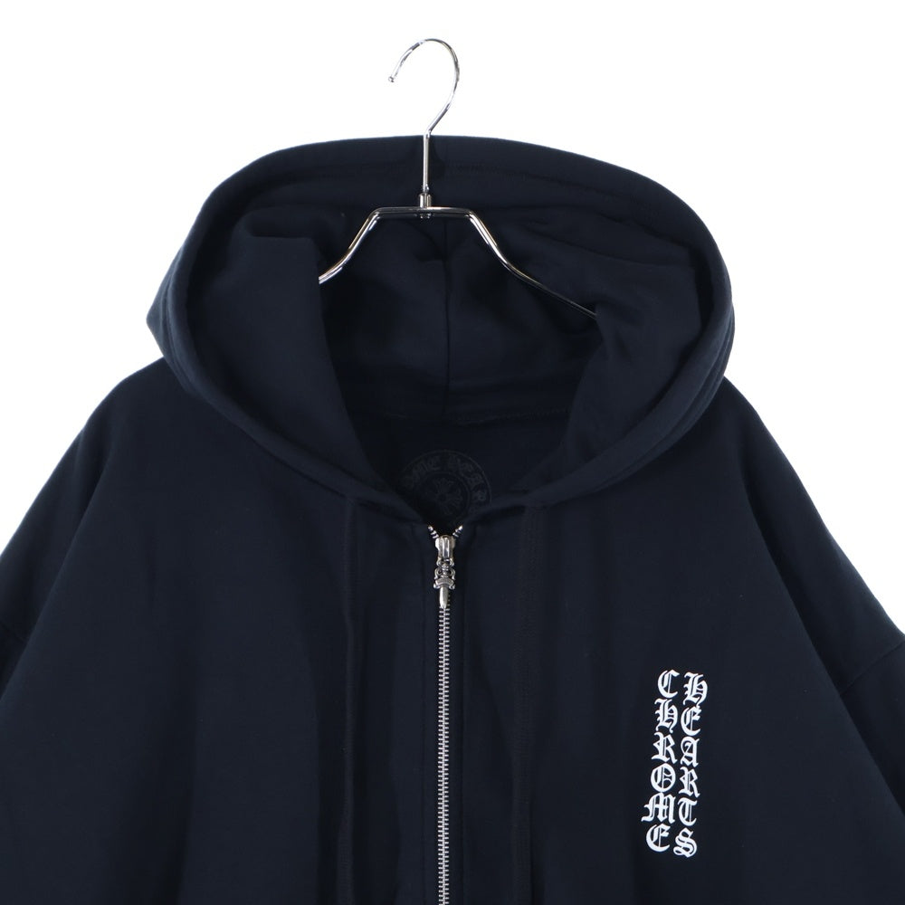 CHROME HEARTS(クロムハーツ) SWTSHRT HD ZIP 袖ロゴプリントジップアップパーカー