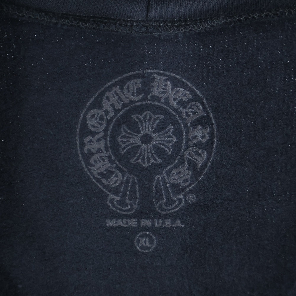 CHROME HEARTS(クロムハーツ) SWTSHRT HD ZIP 袖ロゴプリントジップアップパーカー