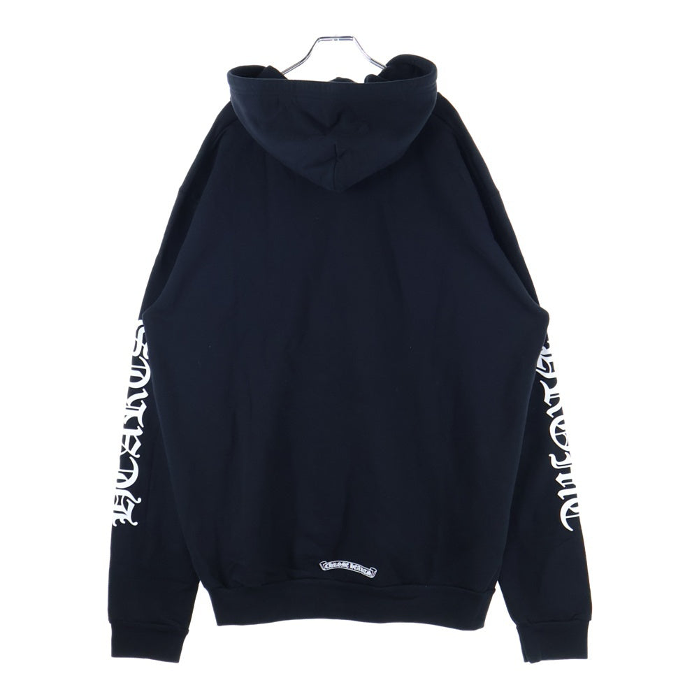 CHROME HEARTS(クロムハーツ) SWTSHRT HD ZIP 袖ロゴプリントジップアップパーカー