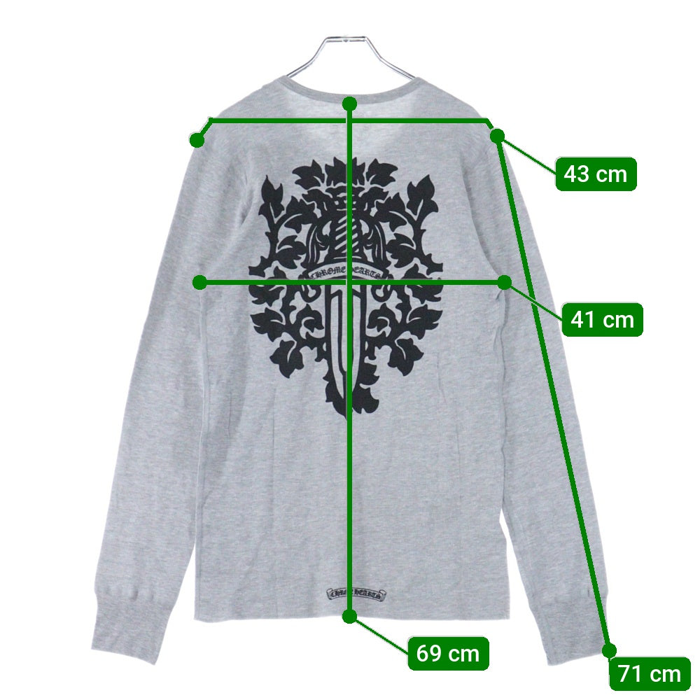 CHROME HEARTS(クロムハーツ) Thermal L S ヴァインダガープリントサーマル長袖カットソー グレー