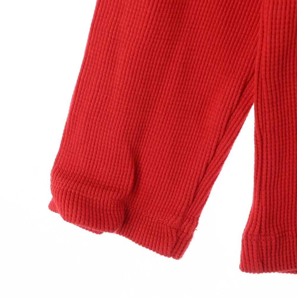 CHROME HEARTS(クロムハーツ) SAILIN ON THERMAL ヘンリーネックバック刺繍ロゴ長袖カットソー レッド