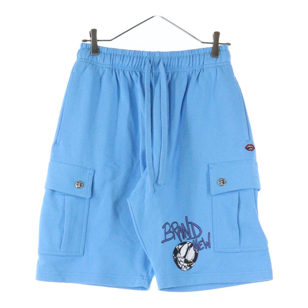 CHROME HEARTS(クロムハーツ) PPO BRAIN NEW HALF PANTS MATTY BOYブレインニュープリントハーフパンツ ブルー