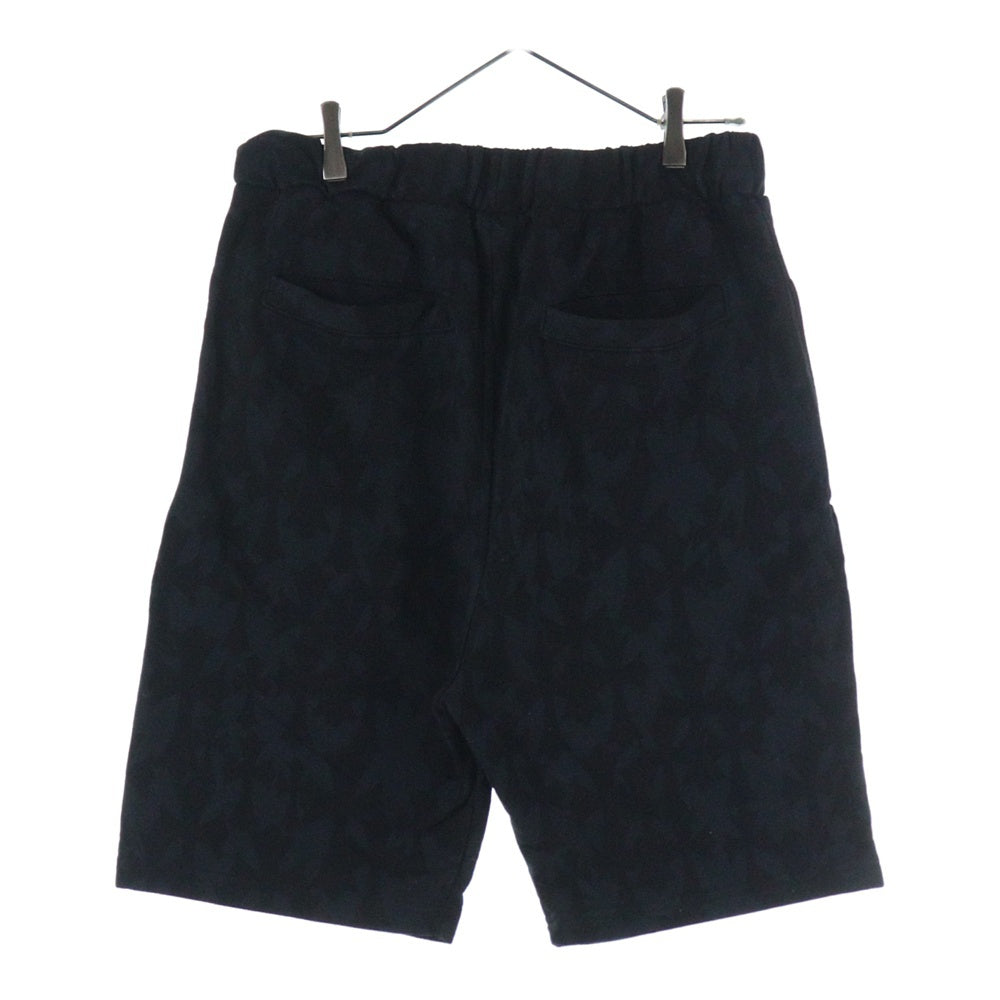 CHROME HEARTS(クロムハーツ) SWEAT PANTS セメタリークロス総柄スウェットハーフパンツ ブラック