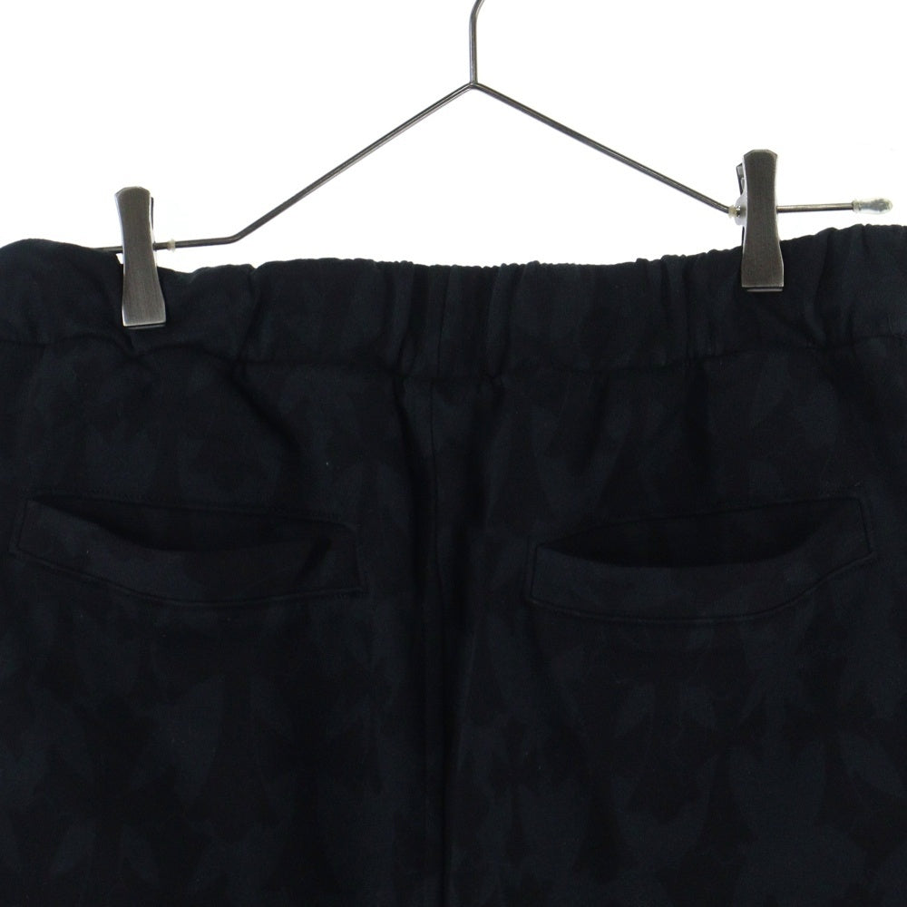 CHROME HEARTS(クロムハーツ) SWEAT PANTS セメタリークロス総柄スウェットハーフパンツ ブラック