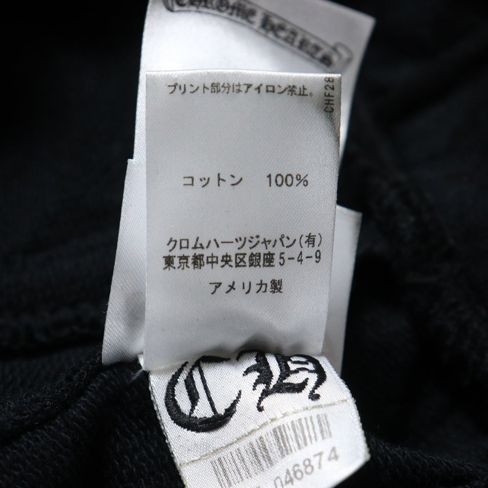 CHROME HEARTS(クロムハーツ) SWEAT PANTS セメタリークロス総柄スウェットハーフパンツ ブラック