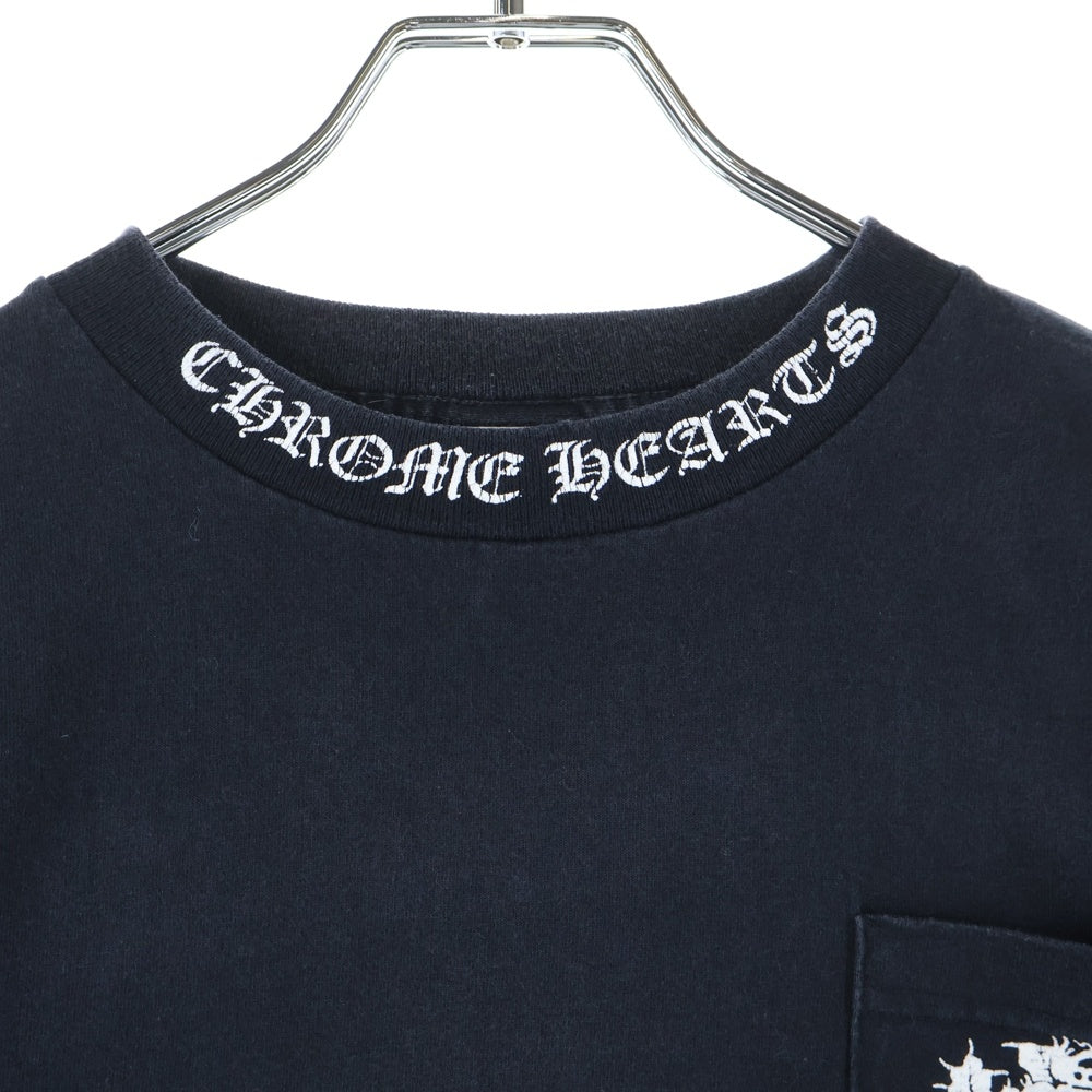 CHROME HEARTS(クロムハーツ) OLD DAGGER NECK LOGO TEE オールド ネックロゴ ヴァインダガーTシャツ 半袖カットソー
