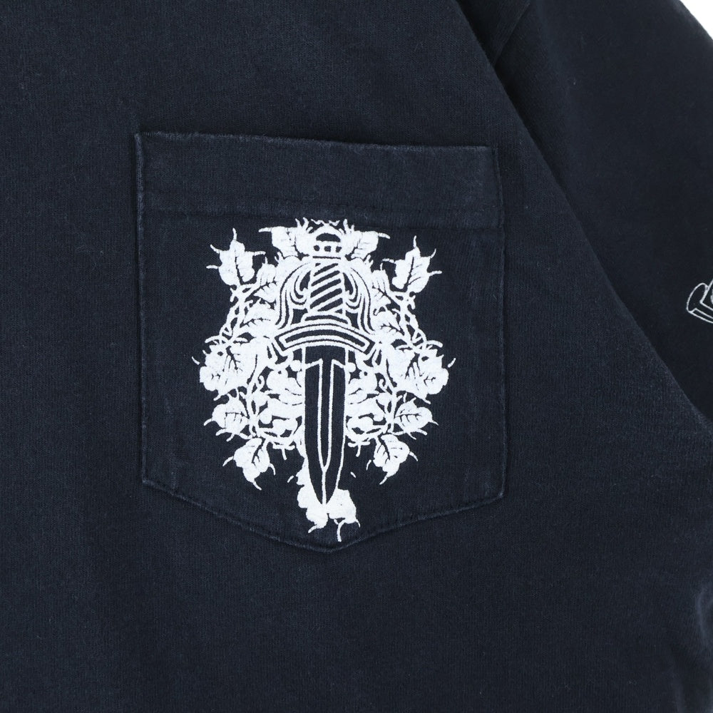 CHROME HEARTS(クロムハーツ) OLD DAGGER NECK LOGO TEE オールド ネックロゴ ヴァインダガーTシャツ 半袖カットソー