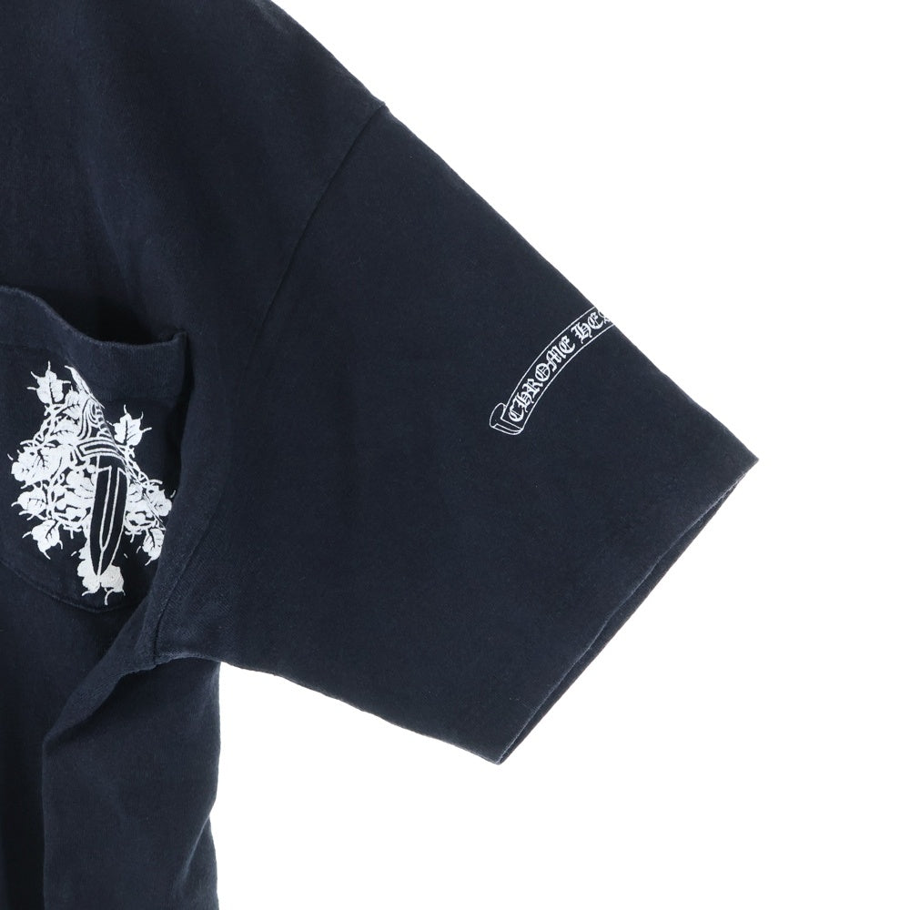 CHROME HEARTS(クロムハーツ) OLD DAGGER NECK LOGO TEE オールド ネックロゴ ヴァインダガーTシャツ 半袖カットソー