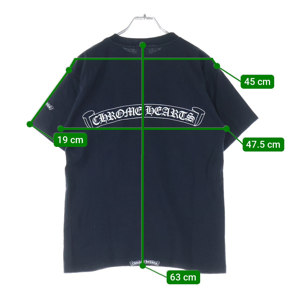 CHROME HEARTS(クロムハーツ) OLD DAGGER NECK LOGO TEE オールド ネックロゴ ヴァインダガーTシャツ 半袖カットソー