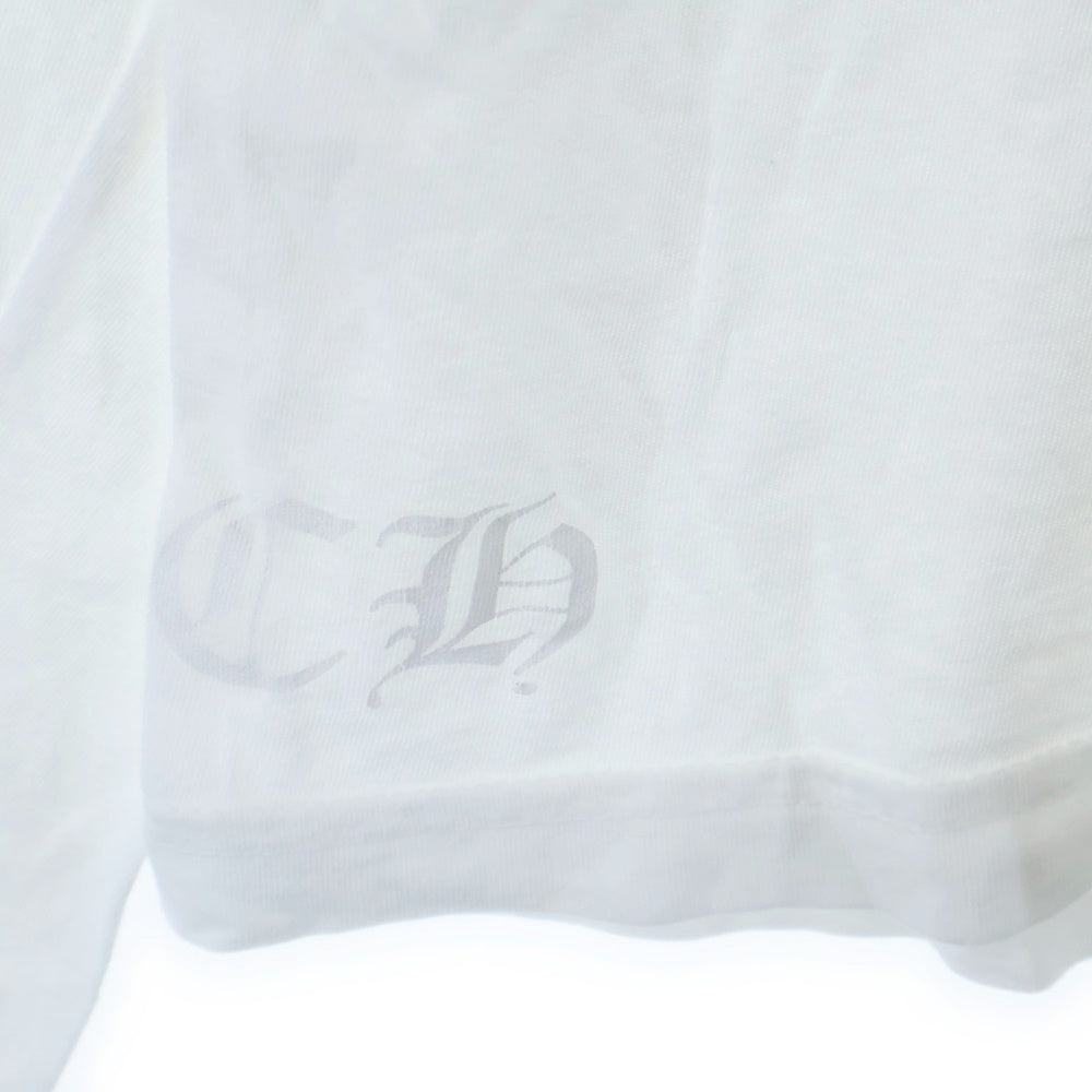 CHROME HEARTS(クロムハーツ) CH L/S 1 バックアーチロゴプリント長袖Tシャツ ホワイト