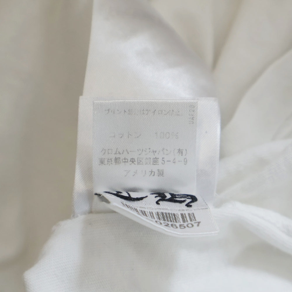 CHROME HEARTS(クロムハーツ) CH L/S 1 バックアーチロゴプリント長袖Tシャツ ホワイト