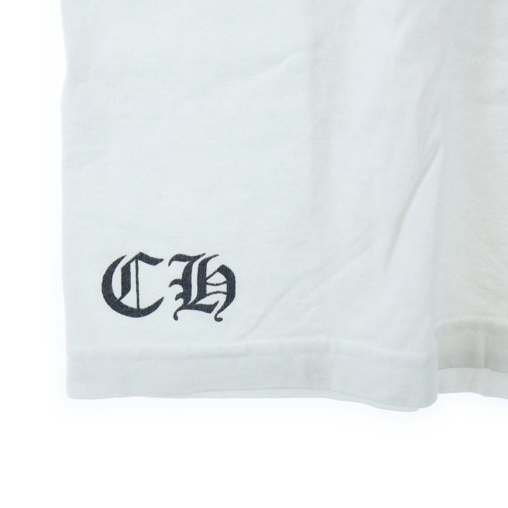 CHROME HEARTS(クロムハーツ) OLD AMERICAN FLAG DAGGR アメリカンフラッグダガー プリント半袖Tシャツ ホワイト