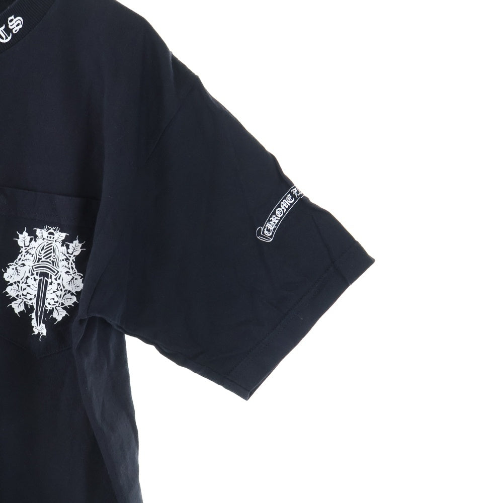 CHROME HEARTS(クロムハーツ) OLD Dagger Neck Logo Tee オールドモデル ダガープリント半袖Tシャツ ブラック