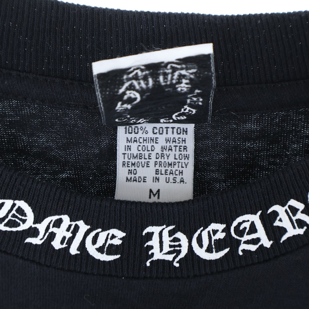 CHROME HEARTS(クロムハーツ) OLD Dagger Neck Logo Tee オールドモデル ダガープリント半袖Tシャツ ブラック