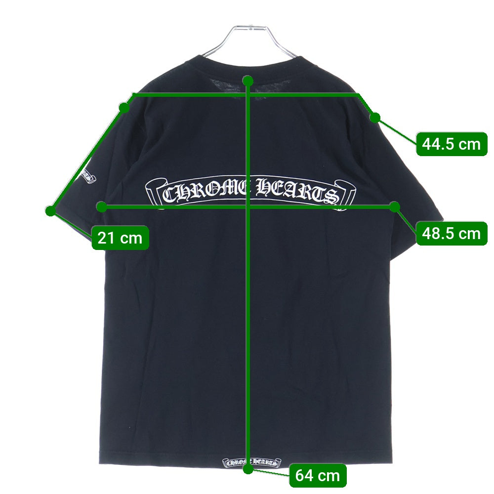 CHROME HEARTS(クロムハーツ) OLD Dagger Neck Logo Tee オールドモデル ダガープリント半袖Tシャツ ブラック