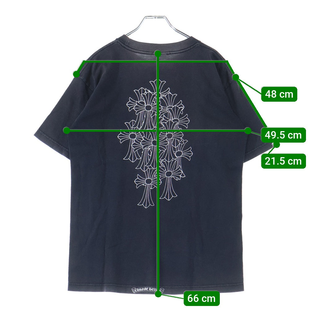 CHROME HEARTS(クロムハーツ) OLD バックセメタリープリント 半袖ポケットTシャツ カットソー ブラック