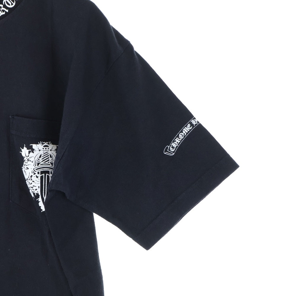 CHROME HEARTS(クロムハーツ) OLD Dagger Neck Logo Tee オールドモデル ダガープリント半袖Tシャツ ブラック