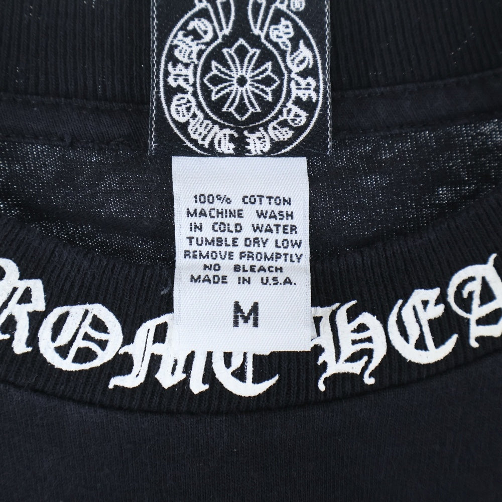 CHROME HEARTS(クロムハーツ) OLD Dagger Neck Logo Tee オールドモデル ダガープリント半袖Tシャツ ブラック