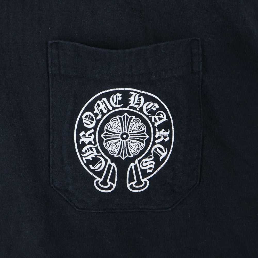 CHROME HEARTS(クロムハーツ) OLD NEW YORK Horseshoe L/S Tee オールド ニューヨーク限定 ホースシュープリント 長袖Tシャツ ロングスリーブカットソー ブラック