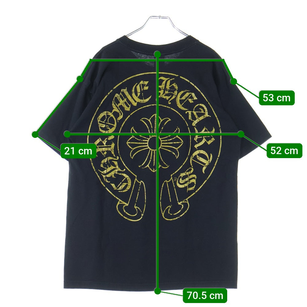 CHROME HEARTS(クロムハーツ) OLD CH PLS S/S TEE オールドバックホースシュープリント 半袖Tシャツ カットソー