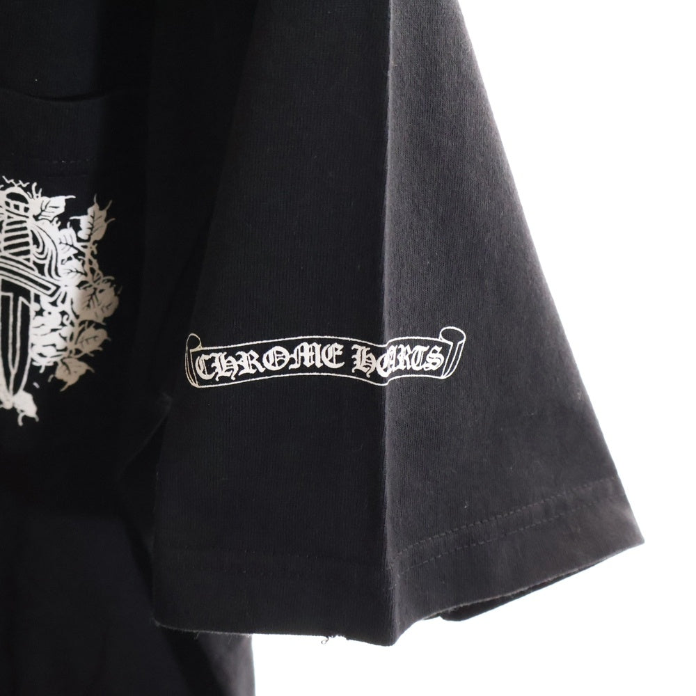 CHROME HEARTS(クロムハーツ) OLD Dagger Neck Logo Tee オールドモデル ダガープリント半袖Tシャツ ブラック