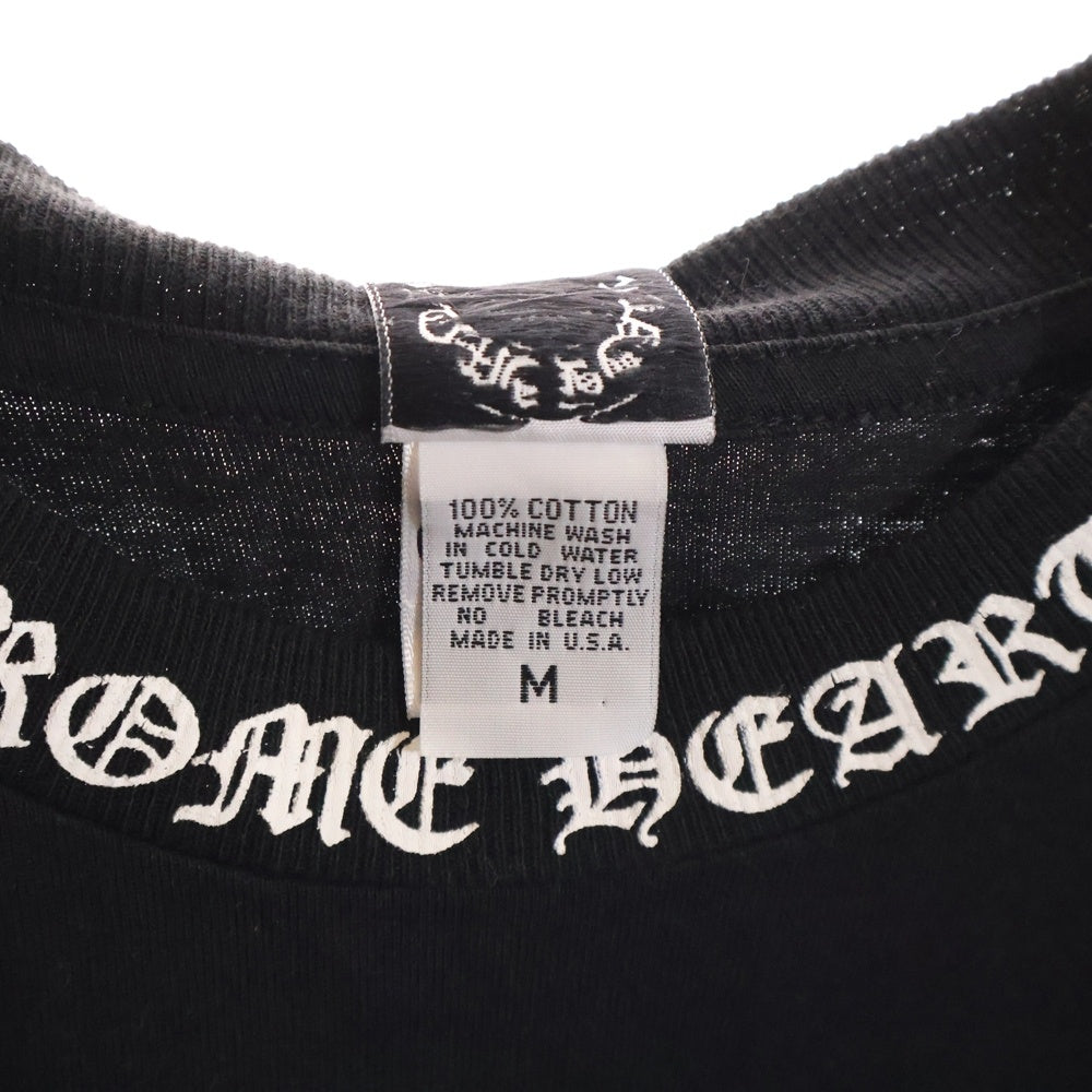 CHROME HEARTS(クロムハーツ) OLD Dagger Neck Logo Tee オールドモデル ダガープリント半袖Tシャツ ブラック