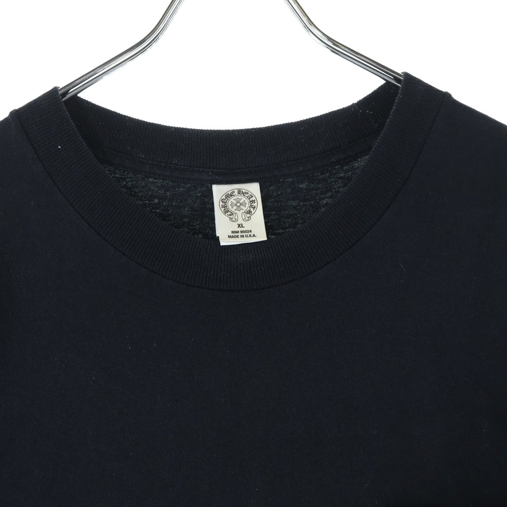 CHROME HEARTS(クロムハーツ) OLD AMERICAN FLAG DAGGR アメリカンフラッグダガー プリント半袖Tシャツ ブラック