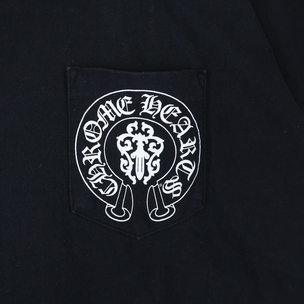 CHROME HEARTS(クロムハーツ) OLD AMERICAN FLAG DAGGR アメリカンフラッグダガー プリント半袖Tシャツ ブラック