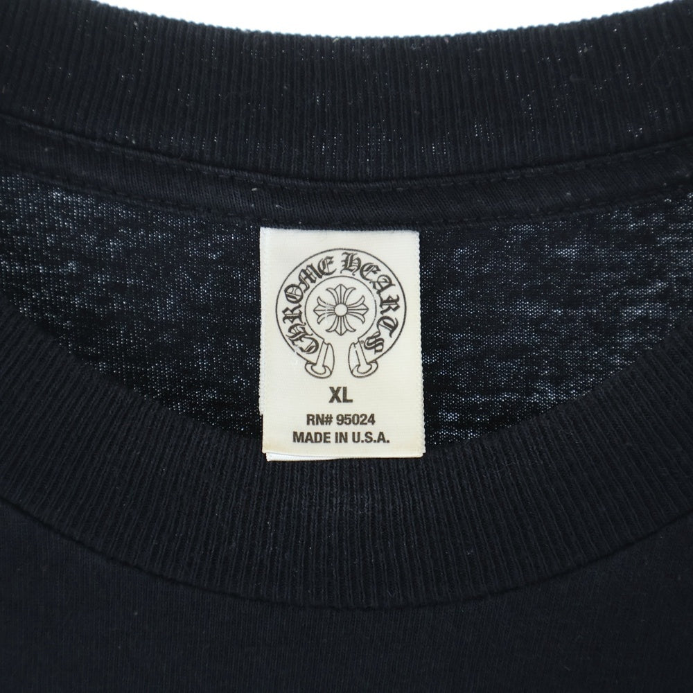 CHROME HEARTS(クロムハーツ) OLD AMERICAN FLAG DAGGR アメリカンフラッグダガー プリント半袖Tシャツ ブラック