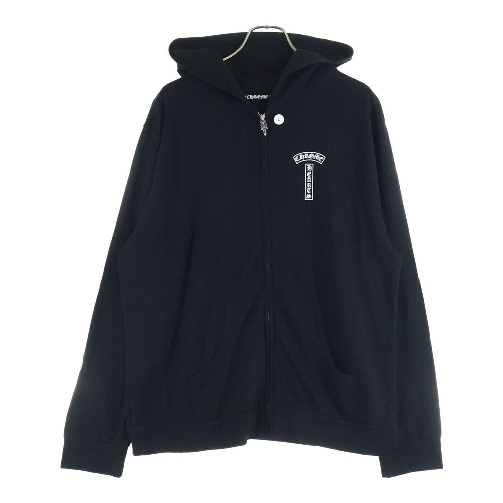 CHROME HEARTS(クロムハーツ) SWTSHRT HD ZIP バックホースシューアームフローラルジップパーカー ブラック