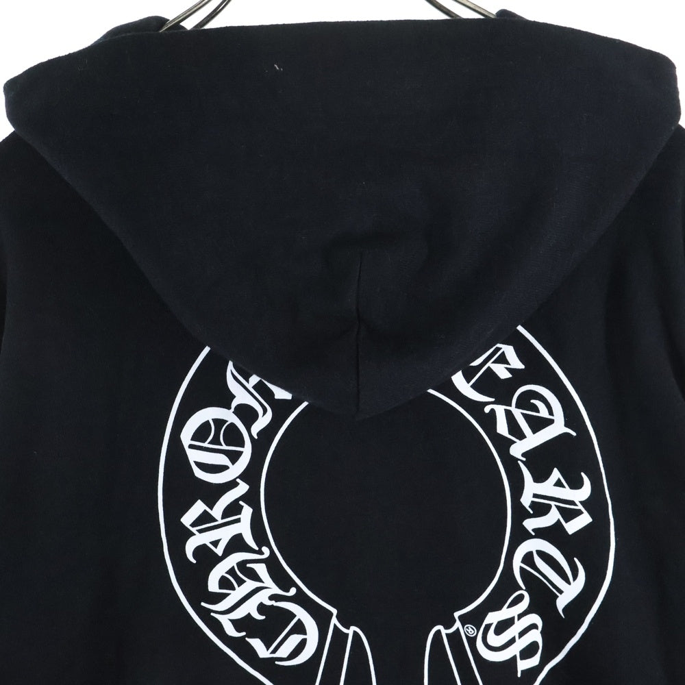 CHROME HEARTS(クロムハーツ) SWTSHRT HD ZIP バックホースシューアームフローラルジップパーカー ブラック
