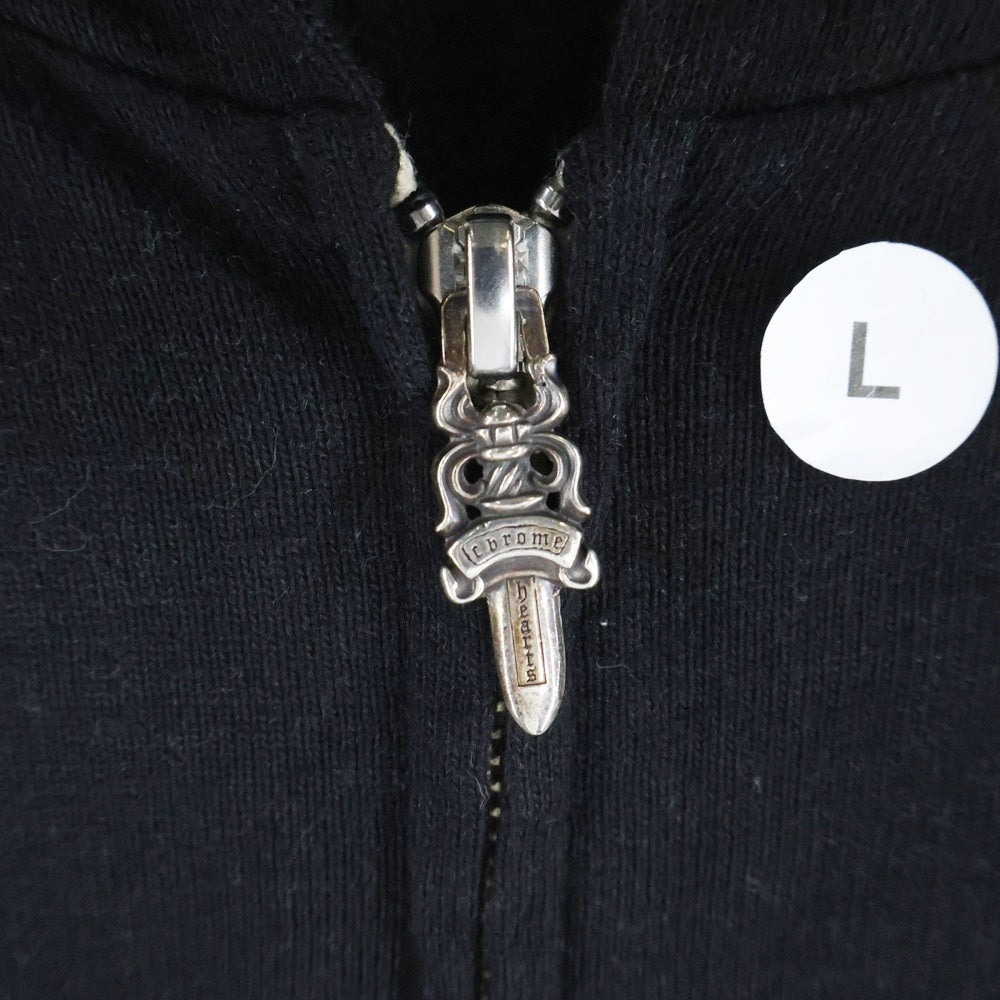 CHROME HEARTS(クロムハーツ) SWTSHRT HD ZIP バックホースシューアームフローラルジップパーカー ブラック