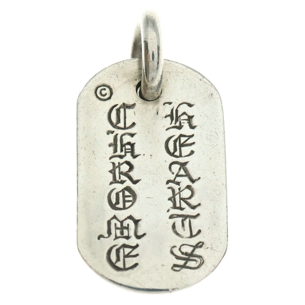 CHROME HEARTS(クロムハーツ) RAISED FRLR DOGTAG レイズドフローラルクロス ドッグタグ ペンダントトップ シルバー