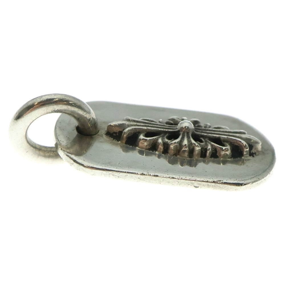 CHROME HEARTS(クロムハーツ) RAISED FRLR DOGTAG レイズドフローラルクロス ドッグタグ ペンダントトップ シルバー