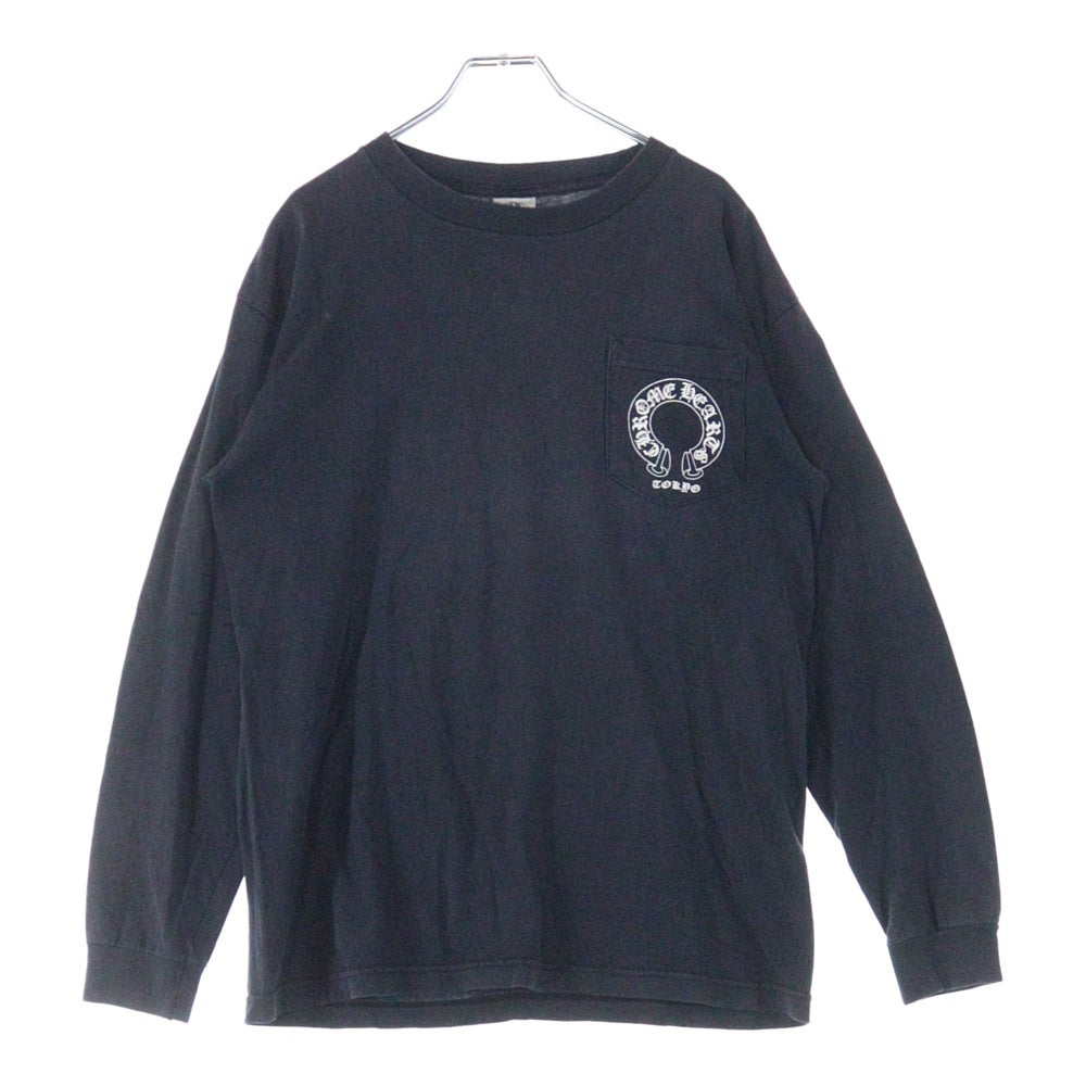 CHROME HEARTS(クロムハーツ) OLD BACK CROSS LONG TEE TOKYO オールド バッククロス 東京 半袖ポケット長袖Tシャツ カットソー ブラック
