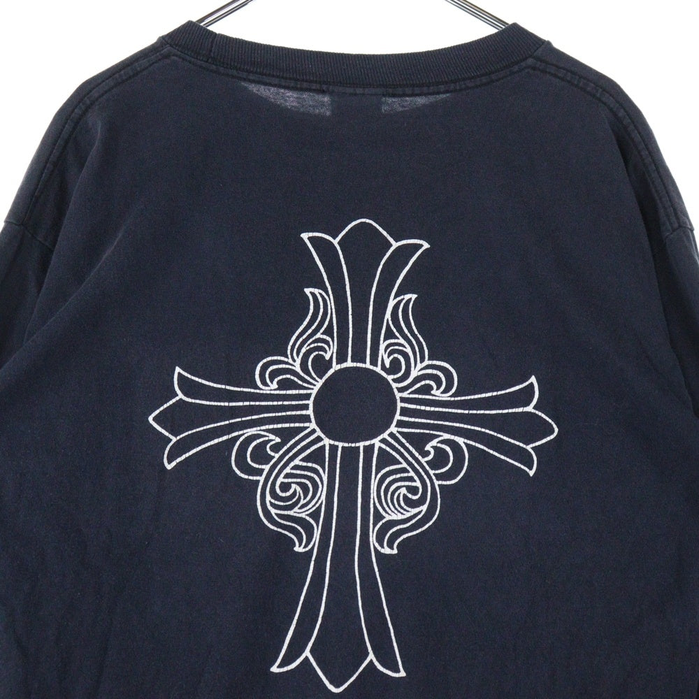 CHROME HEARTS(クロムハーツ) OLD BACK CROSS LONG TEE TOKYO オールド バッククロス 東京 半袖ポケット長袖Tシャツ カットソー ブラック