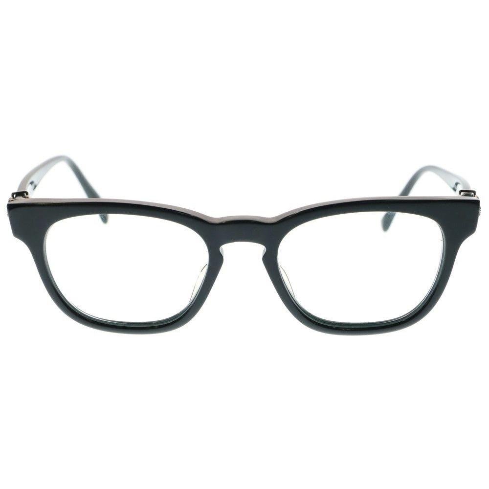 CHROME HEARTS(クロムハーツ) LOUVIN CUP ホースシューテンプル ボストンフレームサングラス アイウェア 眼鏡 ブラック/シルバー