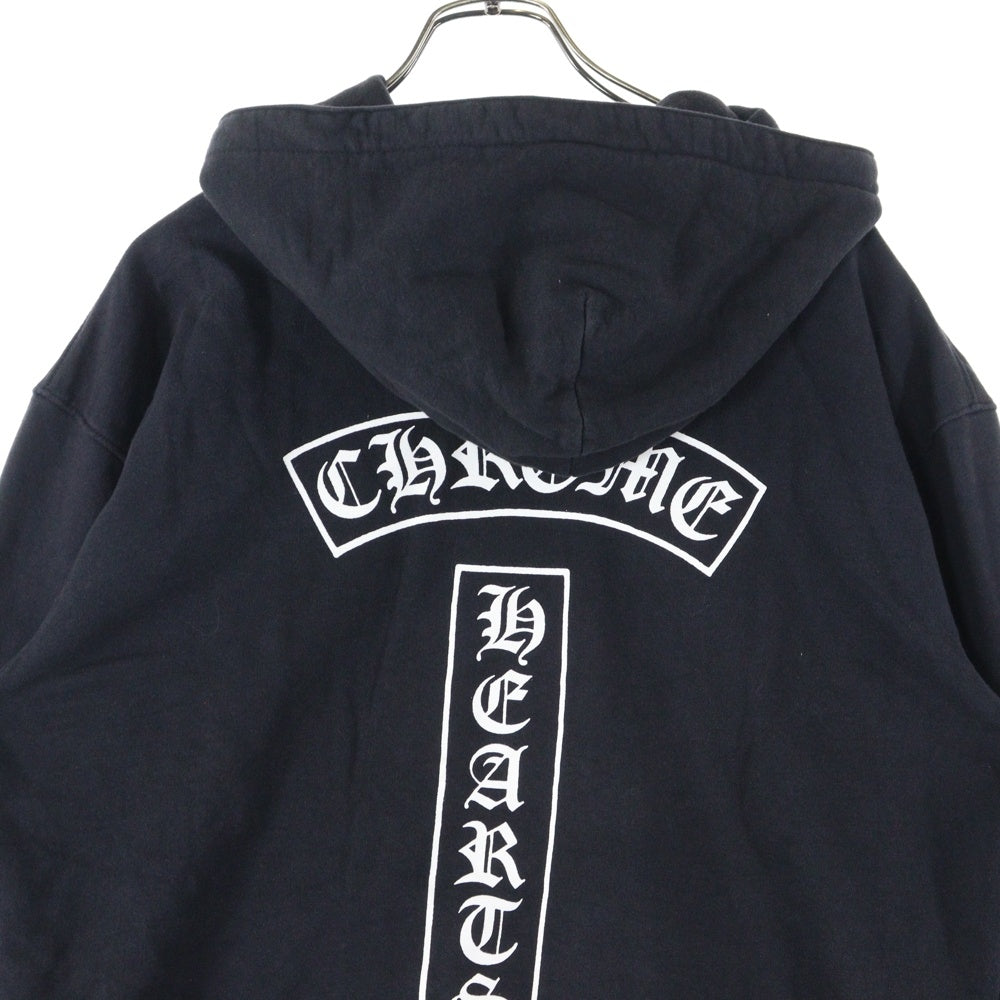 CHROME HEARTS(クロムハーツ) OLD #10 DAGGER CH CROSS HD ZIP CH クロス ロゴ バックプリント ジップアップパーカー ブラック