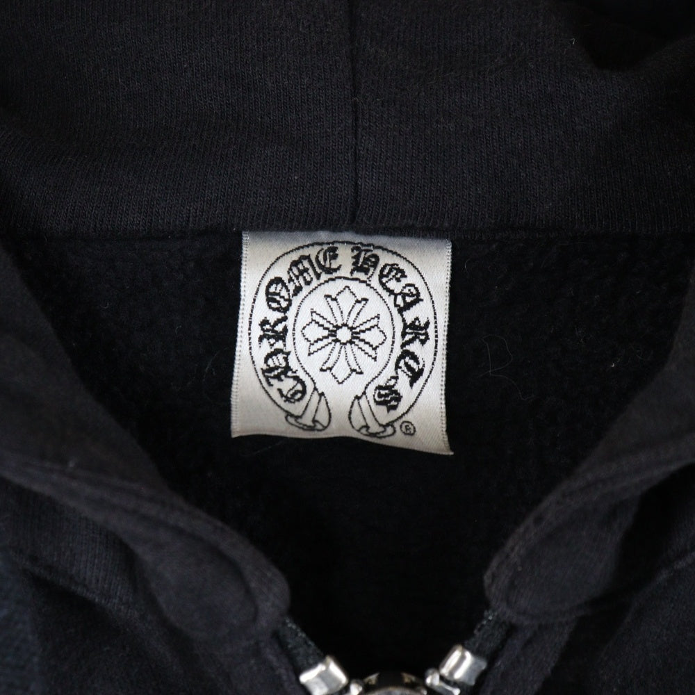 CHROME HEARTS(クロムハーツ) OLD #10 DAGGER CH CROSS HD ZIP CH クロス ロゴ バックプリント ジップアップパーカー ブラック