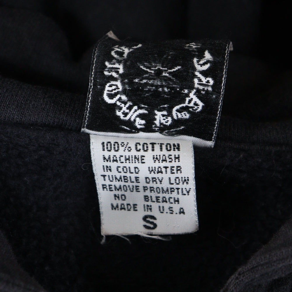 CHROME HEARTS(クロムハーツ) OLD #10 DAGGER CH CROSS HD ZIP CH クロス ロゴ バックプリント ジップアップパーカー ブラック