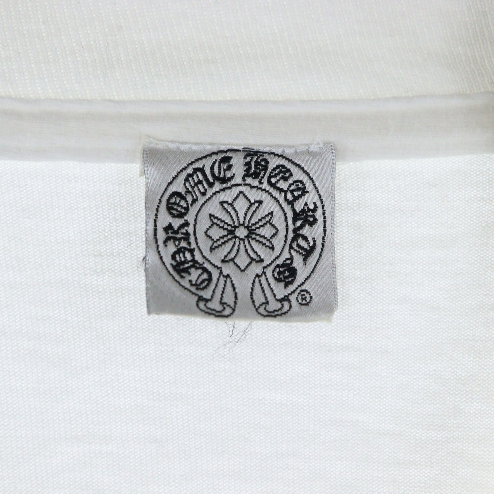 CHROME HEARTS(クロムハーツ) OLD オールドモデル フロントホースシュー刺繍 Tシャツ カットソー ブ ホワイト/レッド