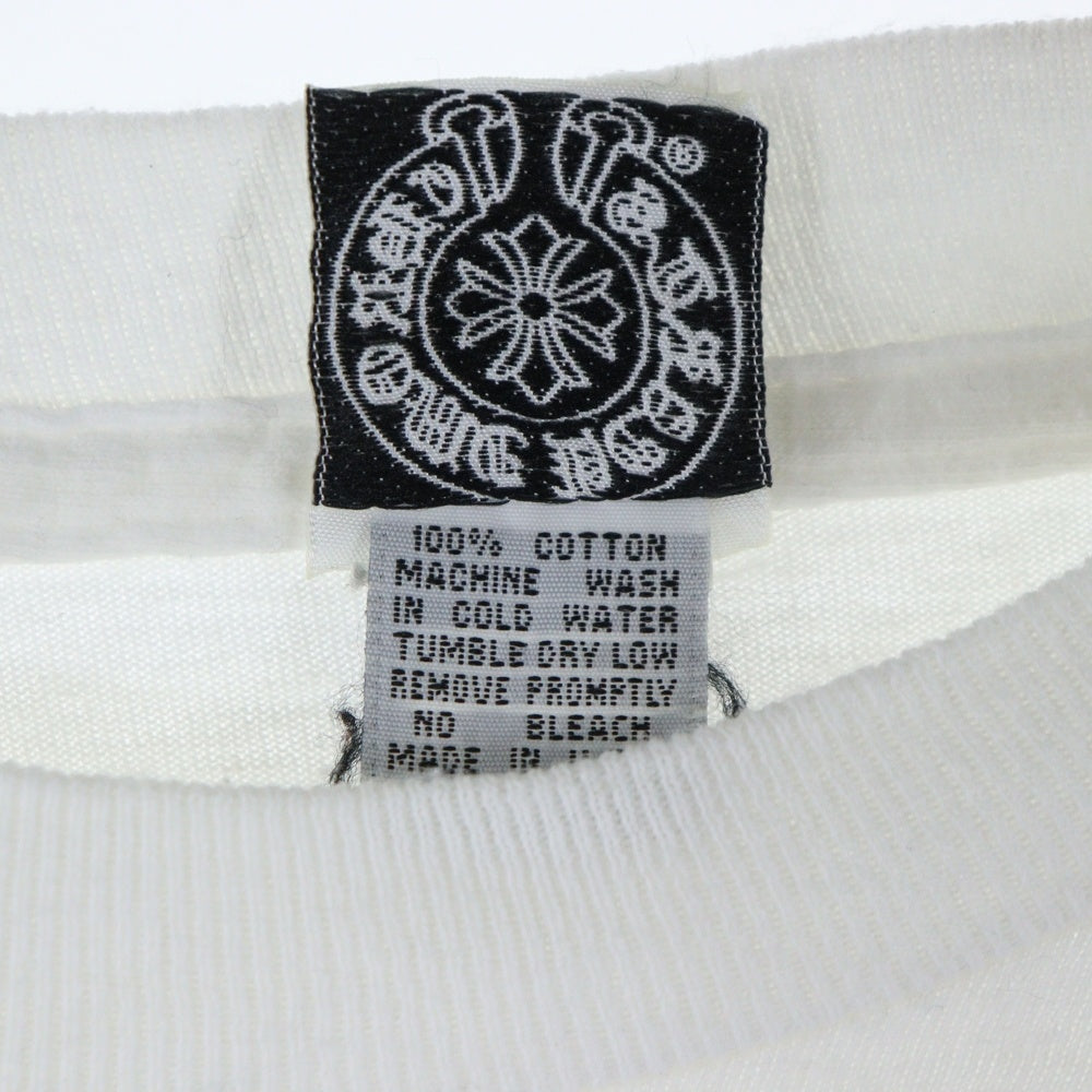 CHROME HEARTS(クロムハーツ) OLD オールドモデル フロントホースシュー刺繍 Tシャツ カットソー ブ ホワイト/レッド