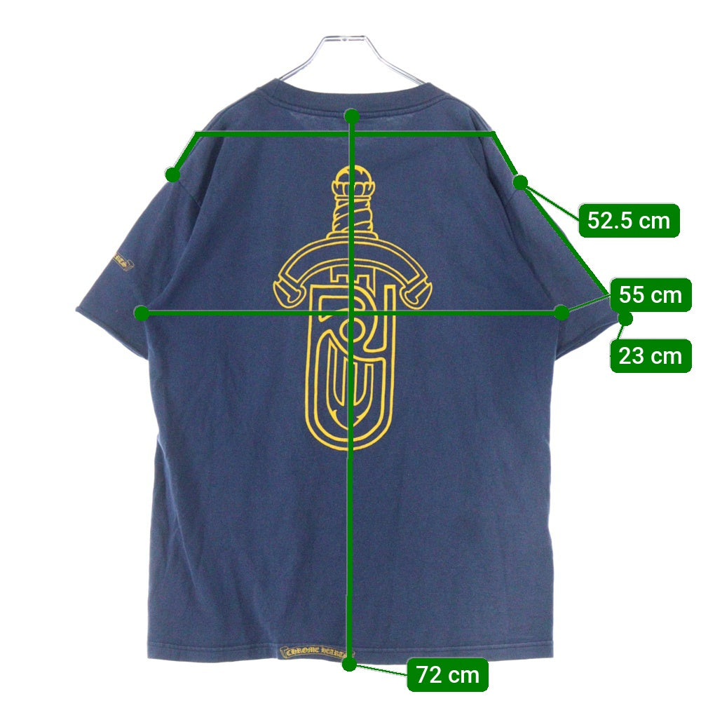 CHROME HEARTS(クロムハーツ) OLD×UNITED ARROWS OLD DAGGER TEE ユナイテッドアローズ オールド ダガー 半袖Tシャツ カットソー ネイビー