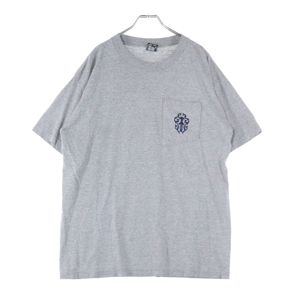 CHROME HEARTS(クロムハーツ) OLD DAGGER S/S Tee オールドモデル ダガーポケット ロゴ バックプリント 半袖Tシャツ グレー